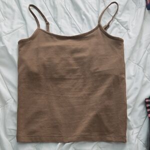 Madewell Women's Brown Cami With Shelf Bra